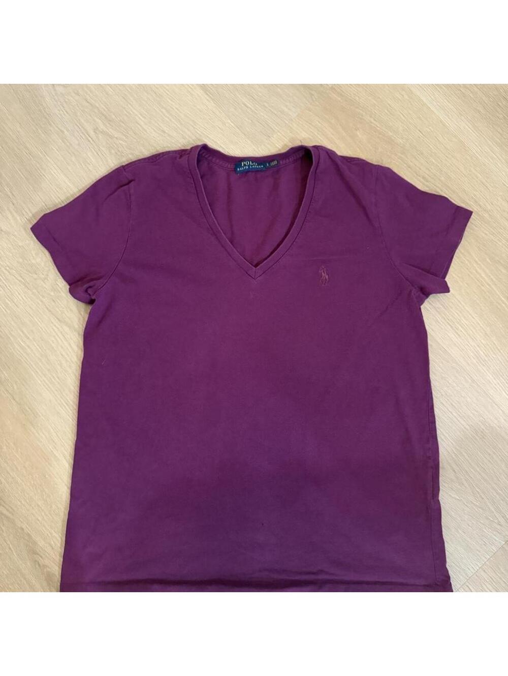 Polo Ralph Lauren Women’s Classic Cotton Jersey T-Shirt Purple Magenta Large